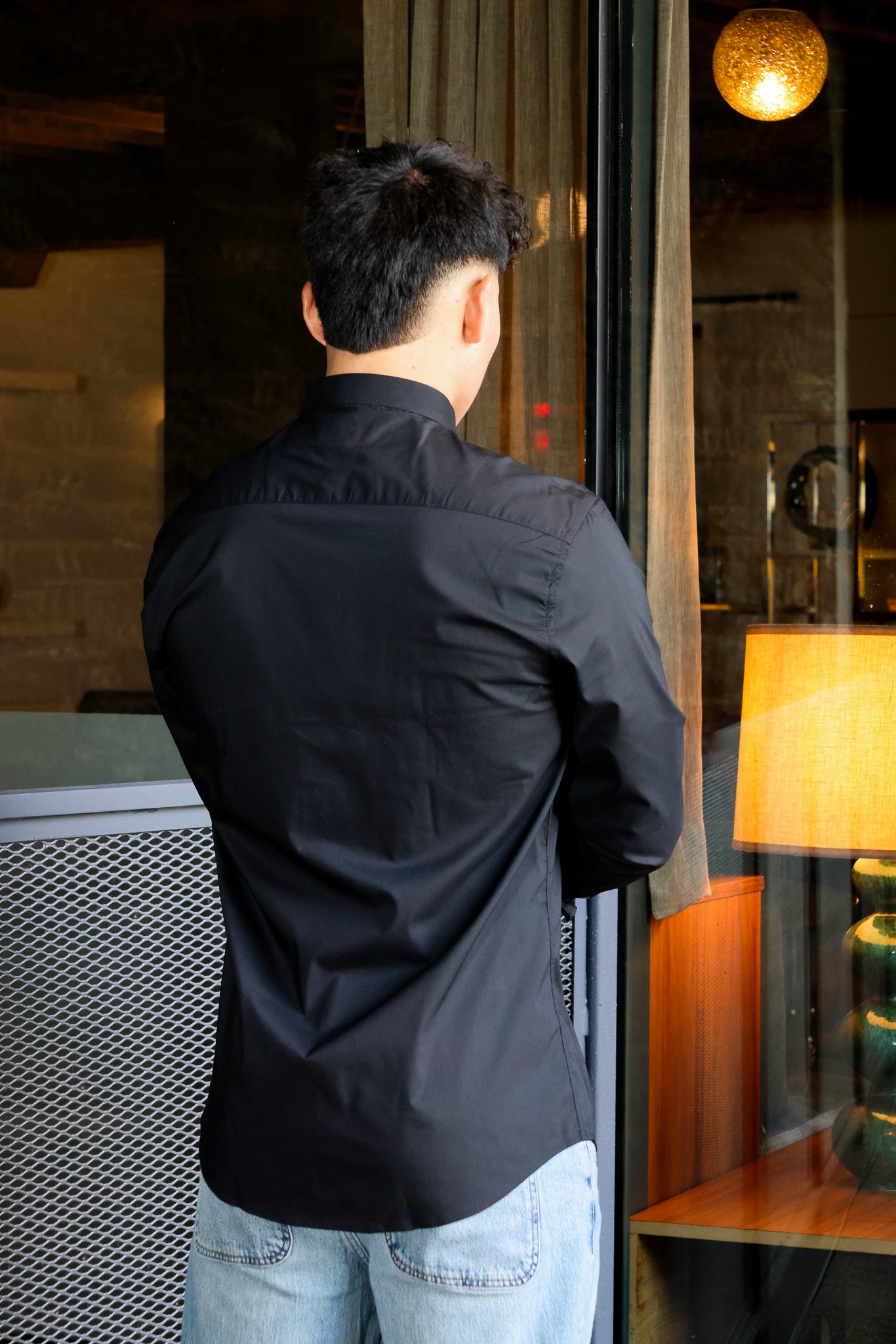 MANDARIN COLLAR SHIRT