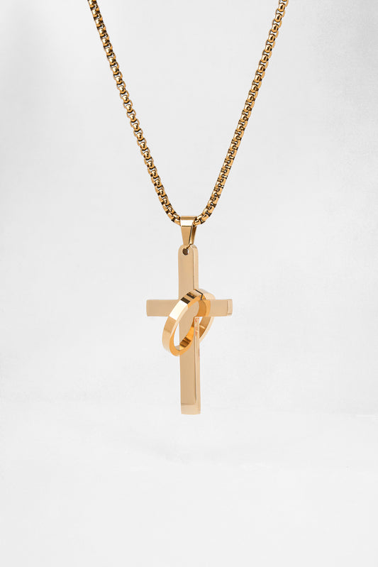 CROSS WITH RING GOLD - LEGNATTE