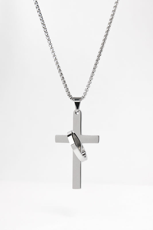 CROSS WITH RING SILVER - LEGNATTE