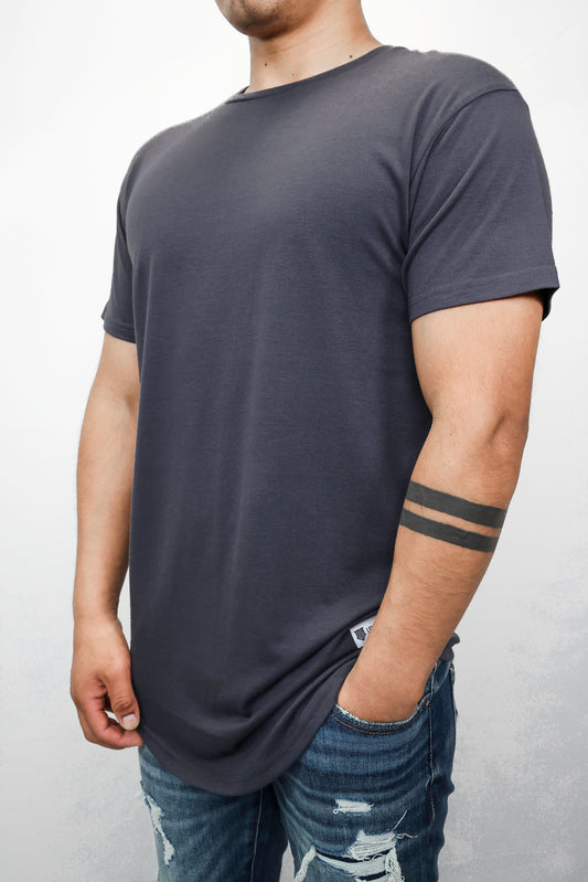Gray longline T-shirt - LEGNATTE