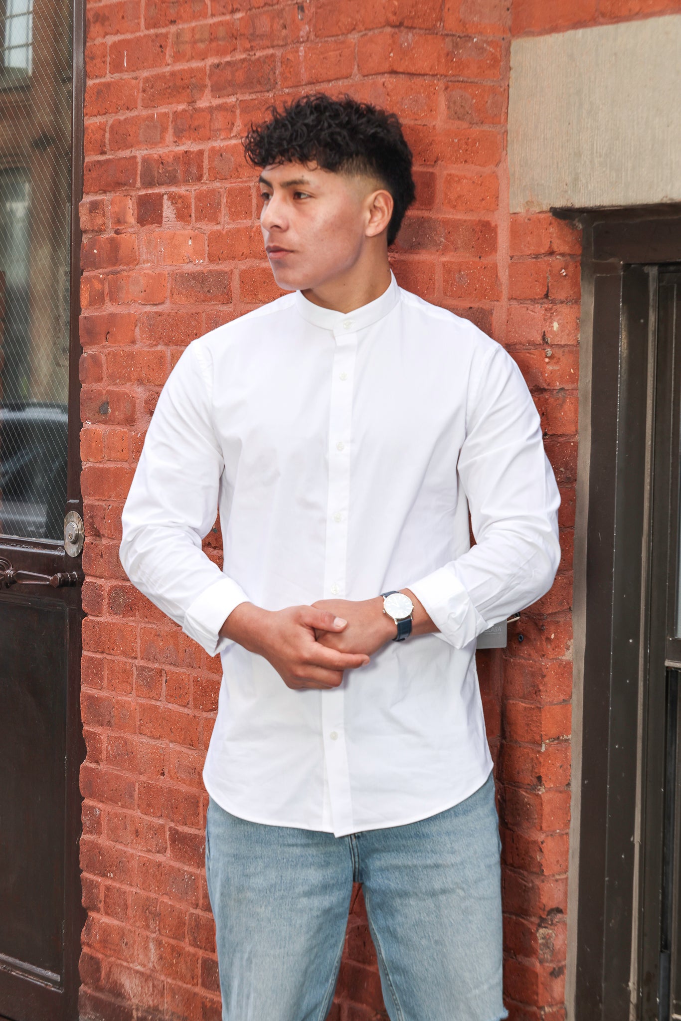 MANDARIN COLLAR SHIRT