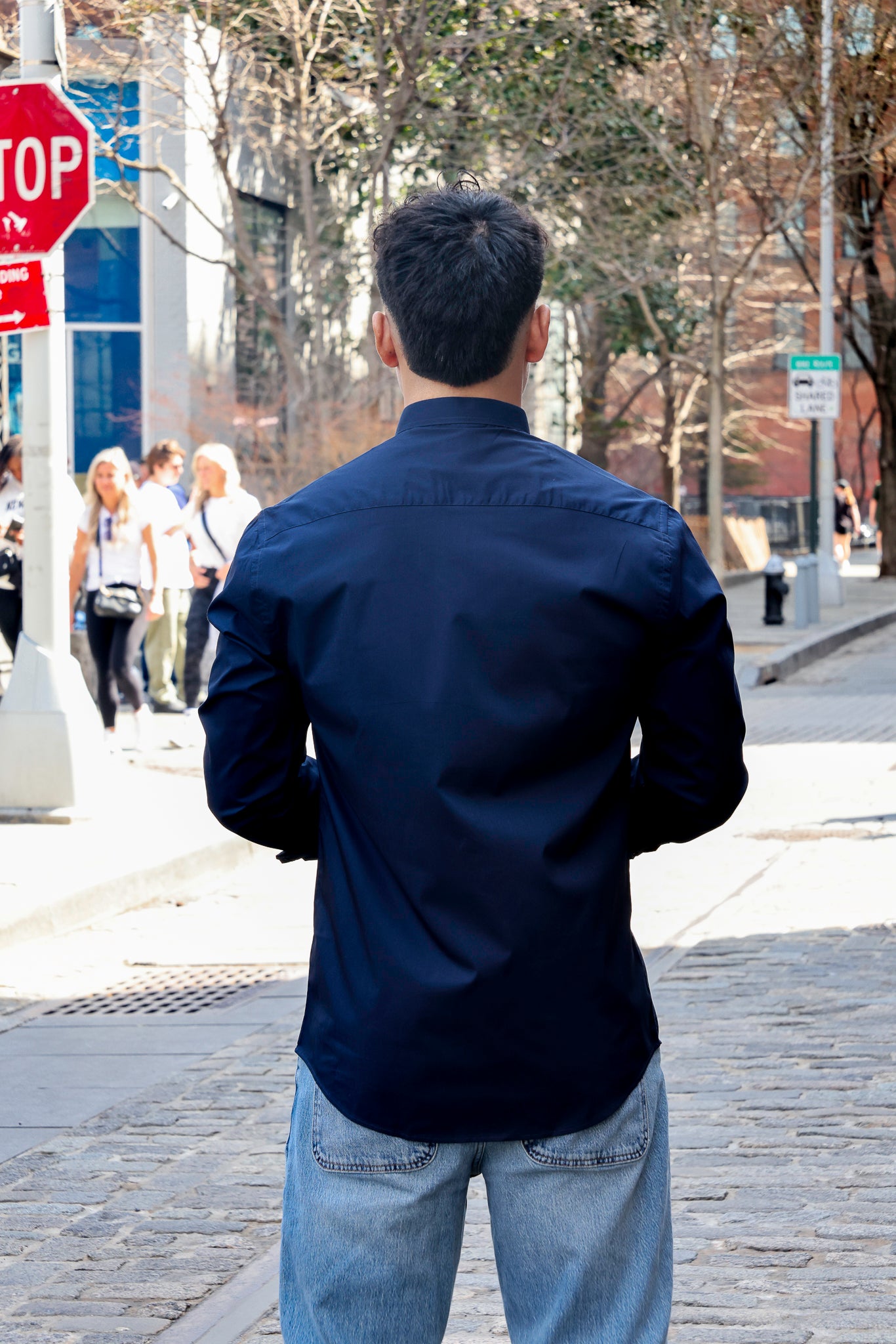 MANDARIN COLLAR SHIRT