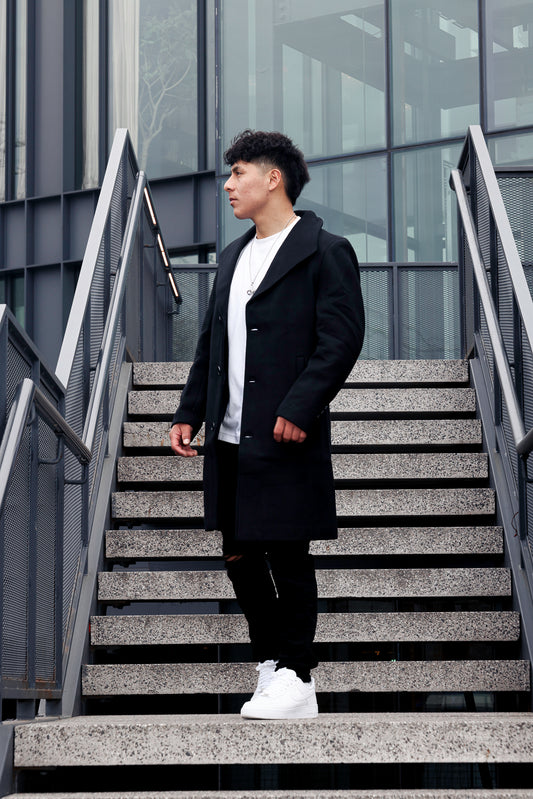 LEGNATTE STRETCH COAT BLACK